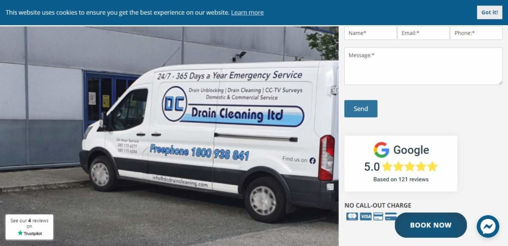 DC Drain Cleaning Ltd's Homepage