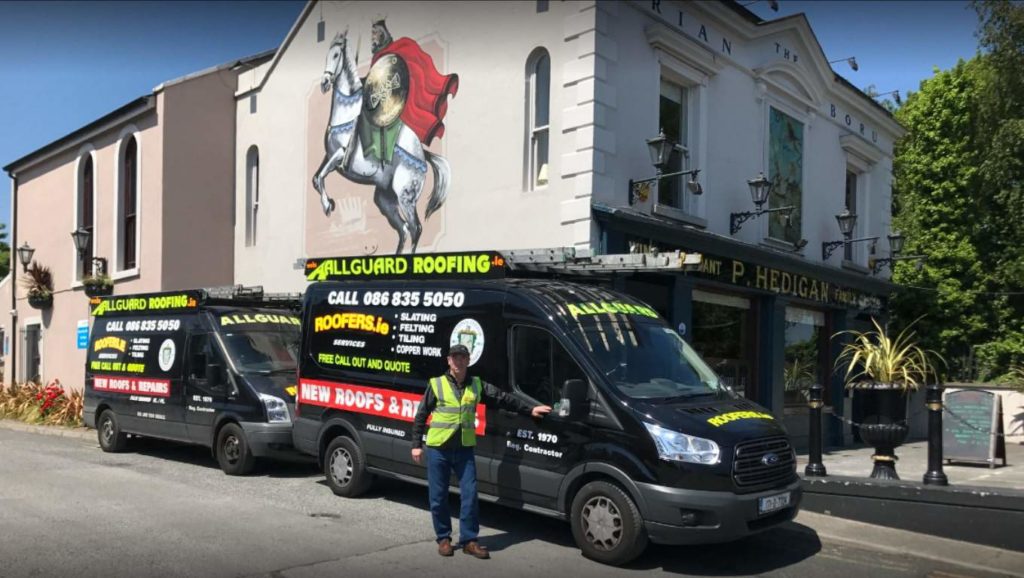 Allguard Roofing's Van & Team