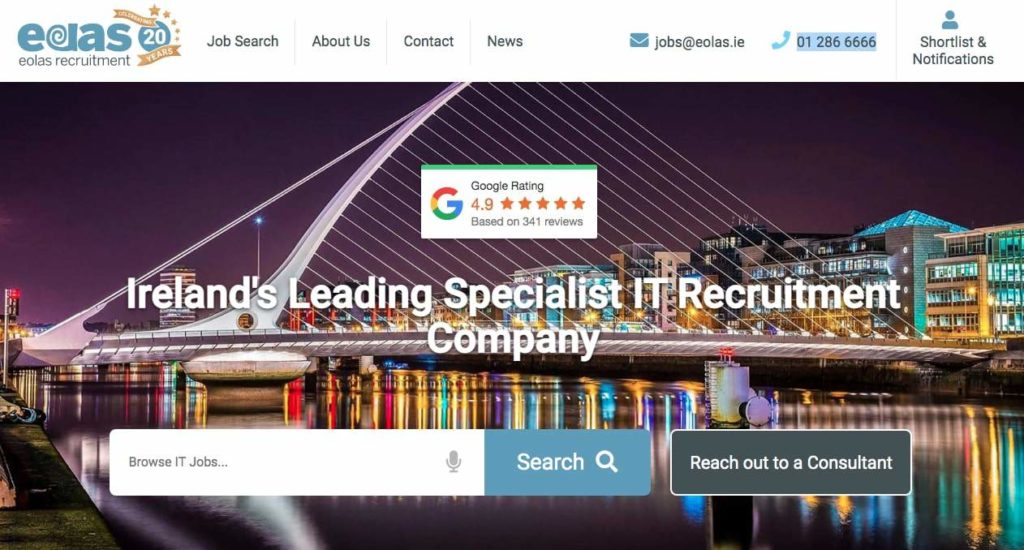 Eolas Recruitment Limited's Homepage