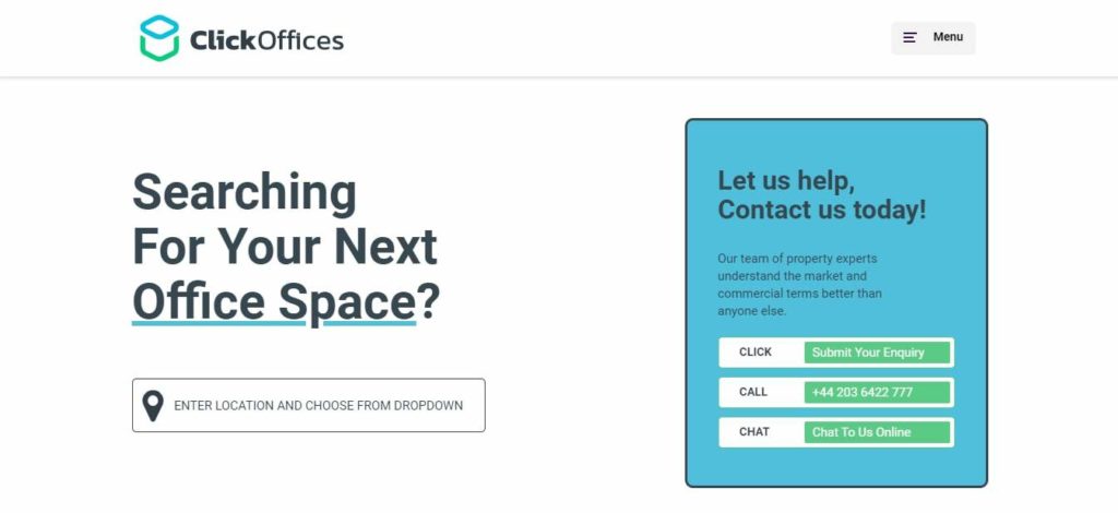 Click Offices' Homepage