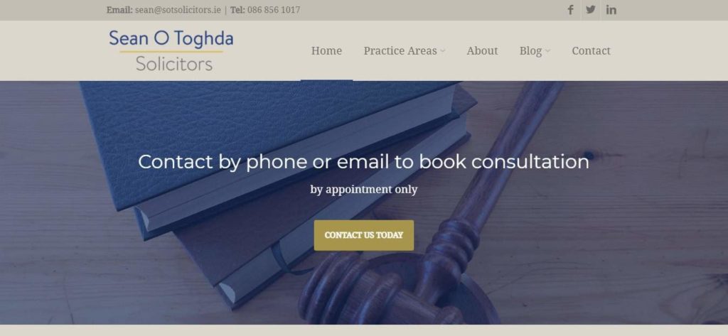 Sean O Toghda Solicitors' Homepage