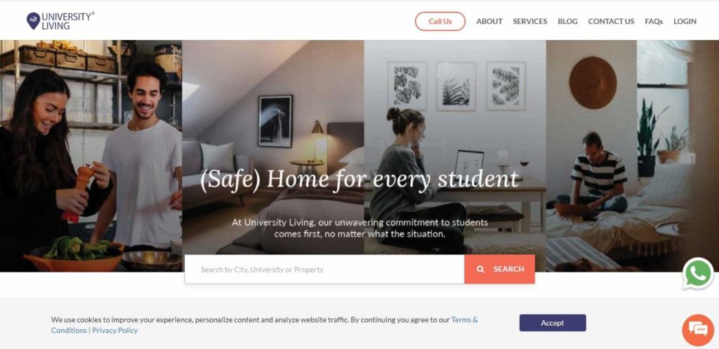 University Living's Homepage