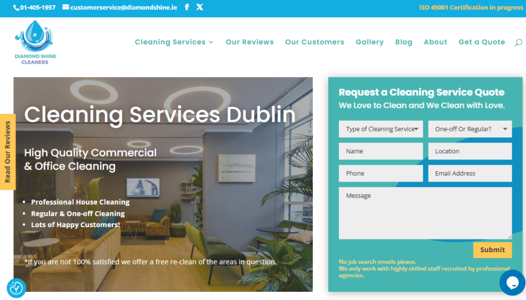 diamond shine cleaners homepage