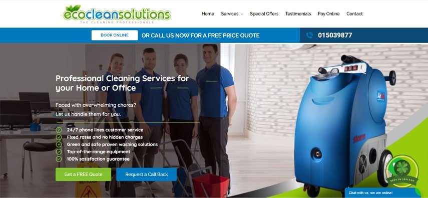 Eco Clean Solutions' Homepage