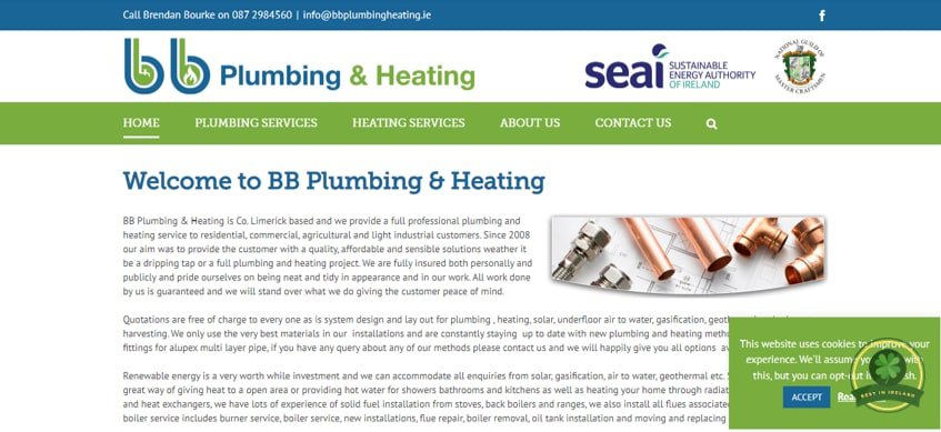 BB Plumbing and Heating's Homepage