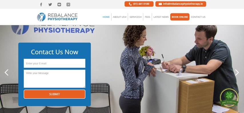 Rebalance Physiotherapy's Homepage