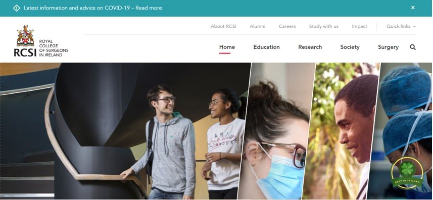 Royal College of Surgeons in Ireland's Homepage