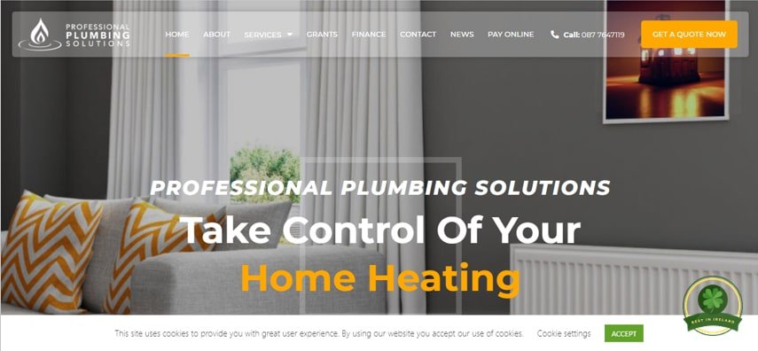 Professional Plumbing Solutions' Homepage