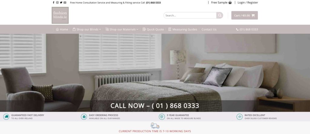 Fashion Blinds' Homepage