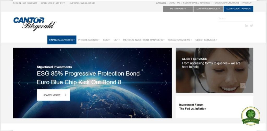 Cantor Fitzgerald Ireland's Homepage