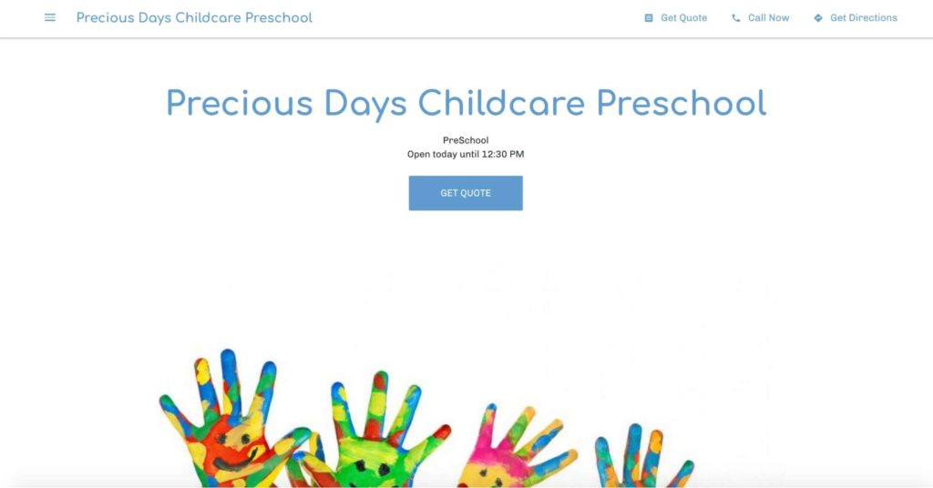 Precious Days Childcare Preschool's Homepage