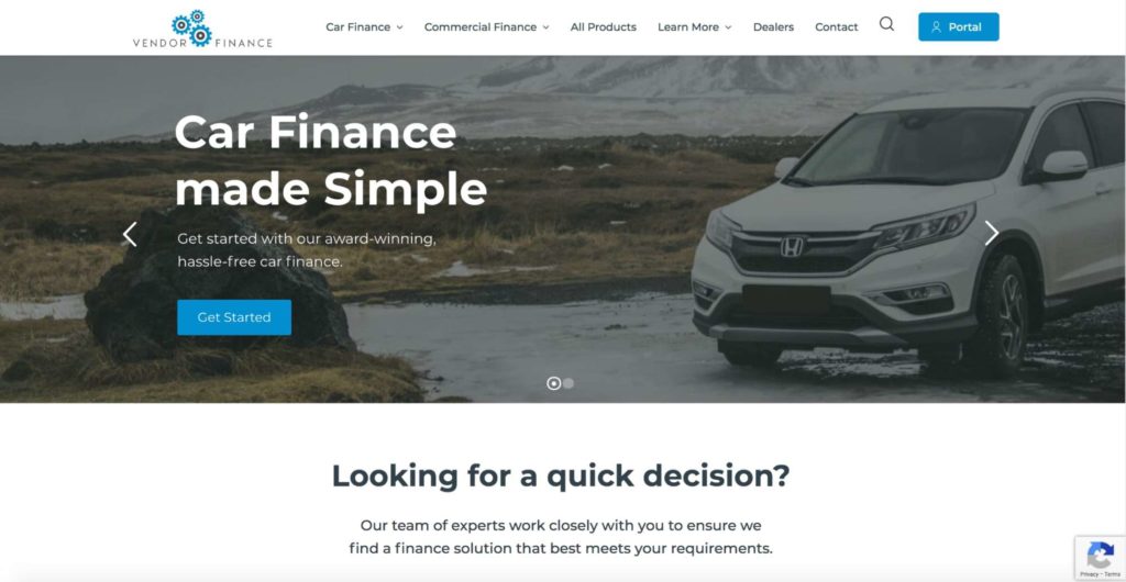 Vendor Finance's Homepage