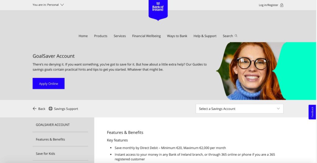 Bank of Ireland — GoalSaver's Homepage