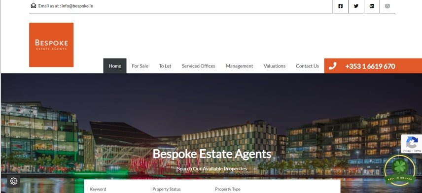 Bespoke Estate Agents' Homepage