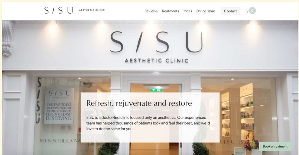 SISU Aesthetic Clinic's Homepage