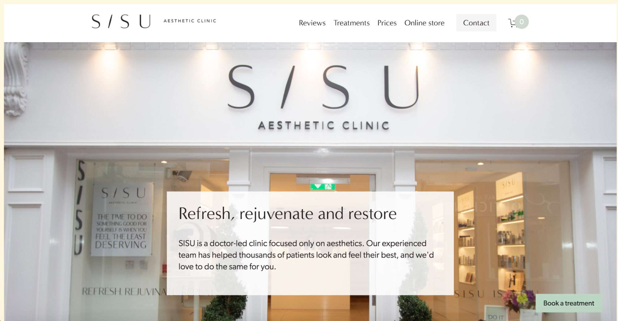 SISU Aesthetic Clinic's Homepage