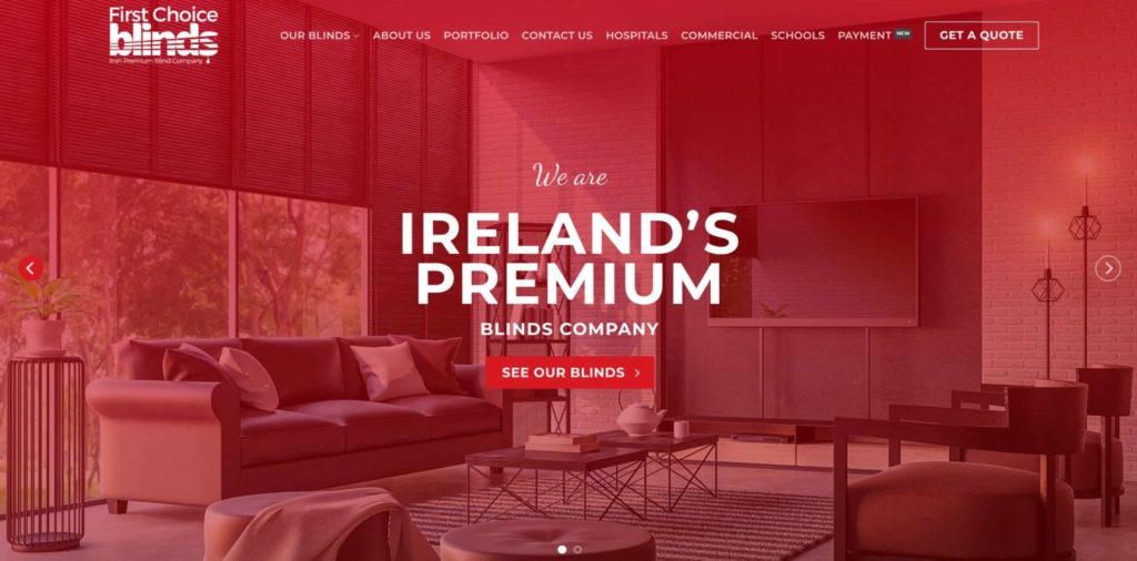 First Choice Blinds' Homepage