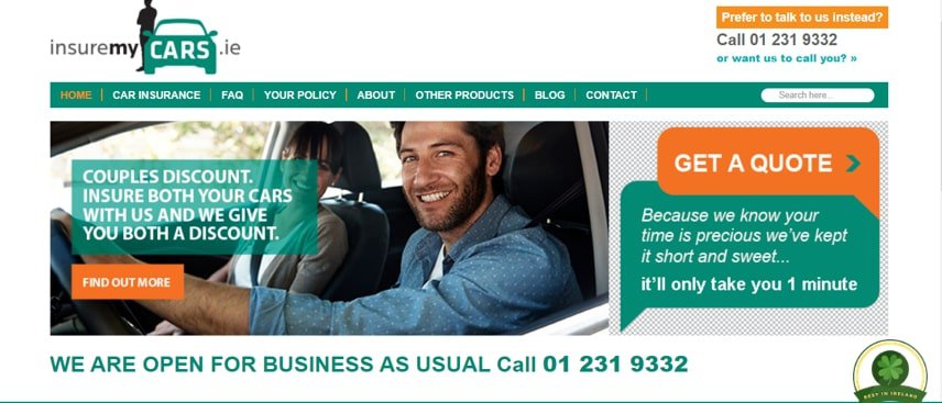 Insuremycars.ie's Homepage