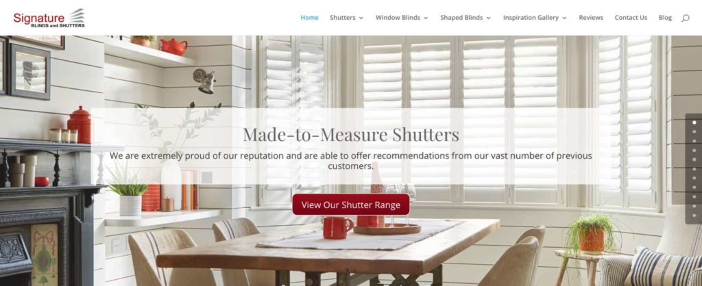 Signature Blinds and Shutters' Homepage