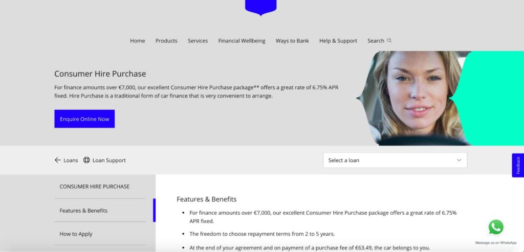 Bank of Ireland's Homepage