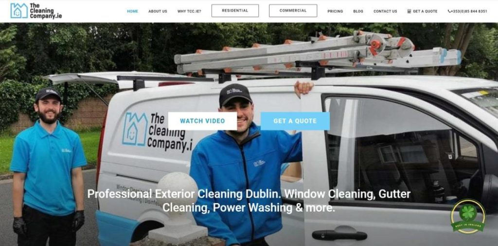 TheCleaningCompany.ie's Homepage