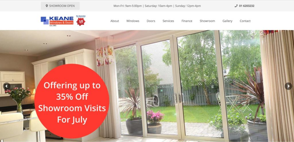 Keane Windows & Doors' Homepage