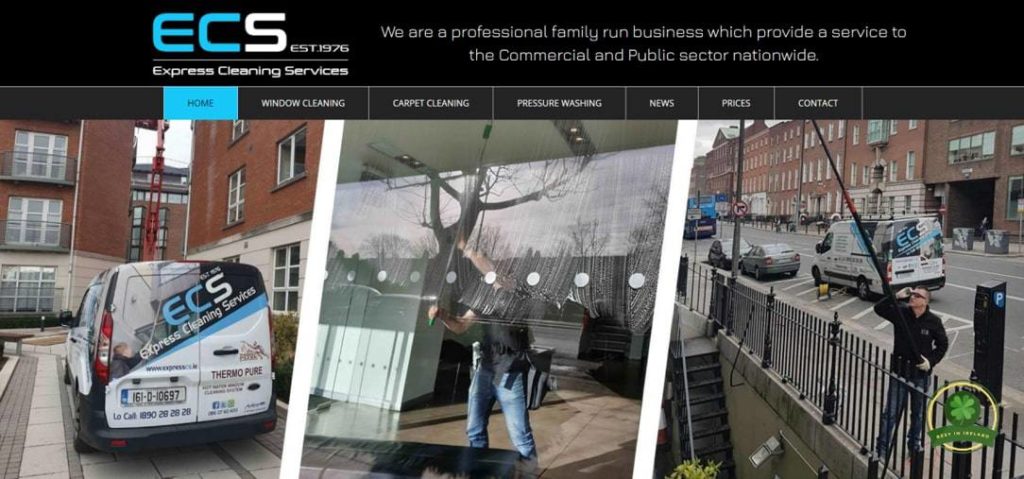 ECS Cleaning Services' Homepage