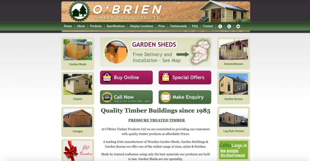 O’Brien Timber Products' Homepage