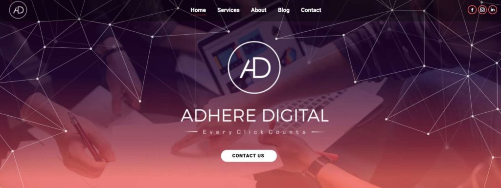 Adhere Digital's Homepage