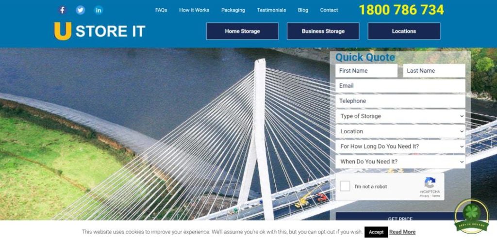 U Store It's Homepage