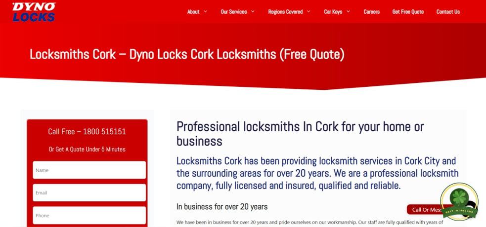 Dyno Locks - Locksmiths Cork's Homepage
