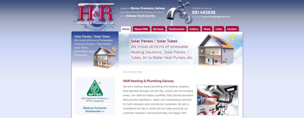 H&R Heating & Plumbing Ltd.'s Homepage
