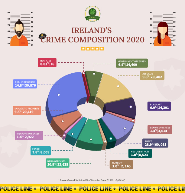 Ireland's Crime Composition 2020