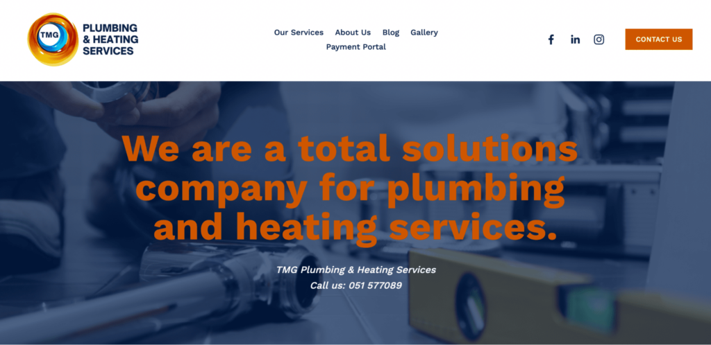 TMG Plumbing & Heating Services' Homepage