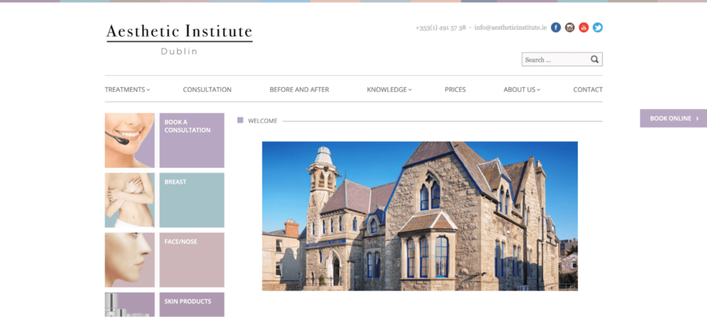 Aesthetic Institute's Homepage