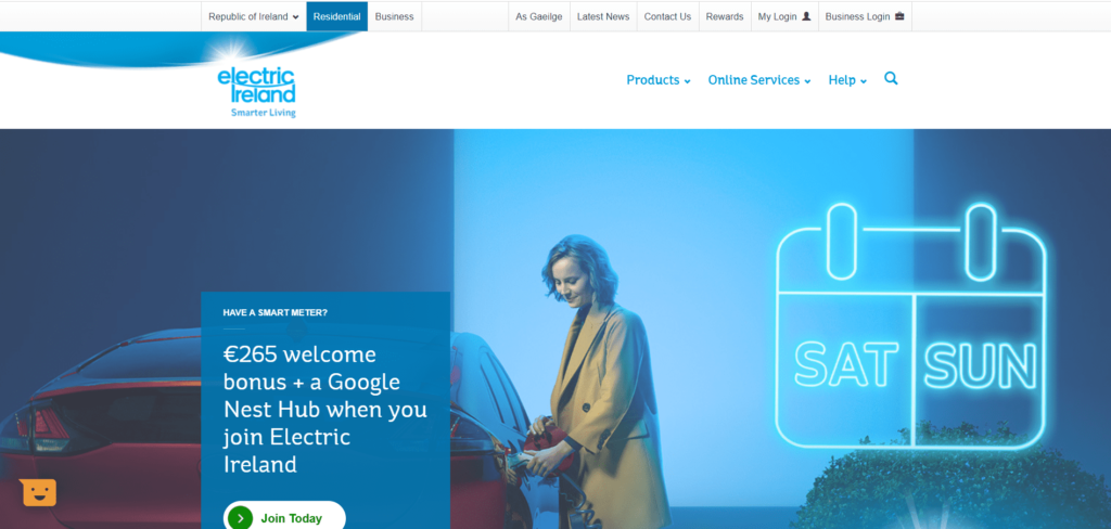 Electric Ireland's Homepage