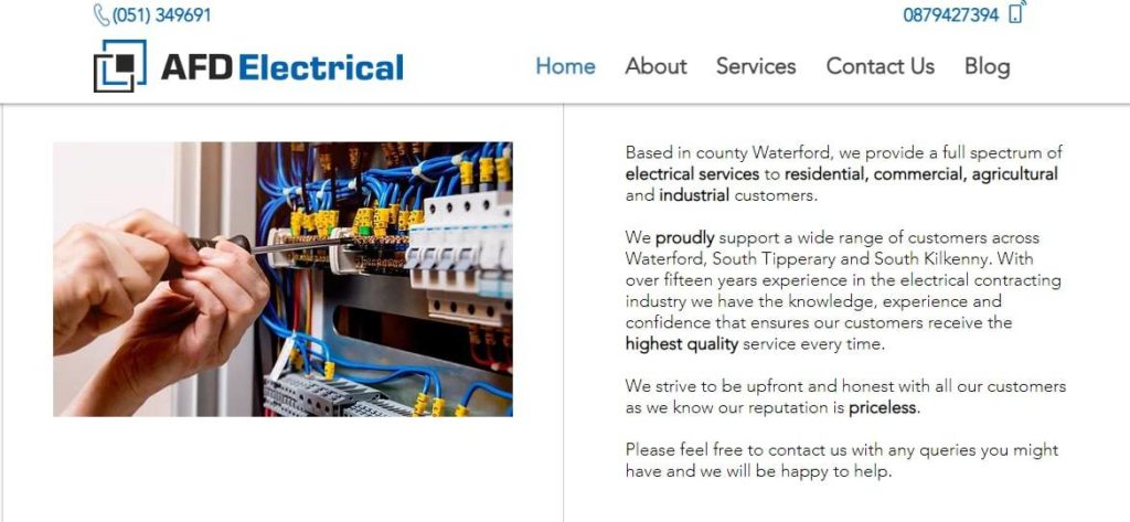 AFD Electrical Ltd's Homepage