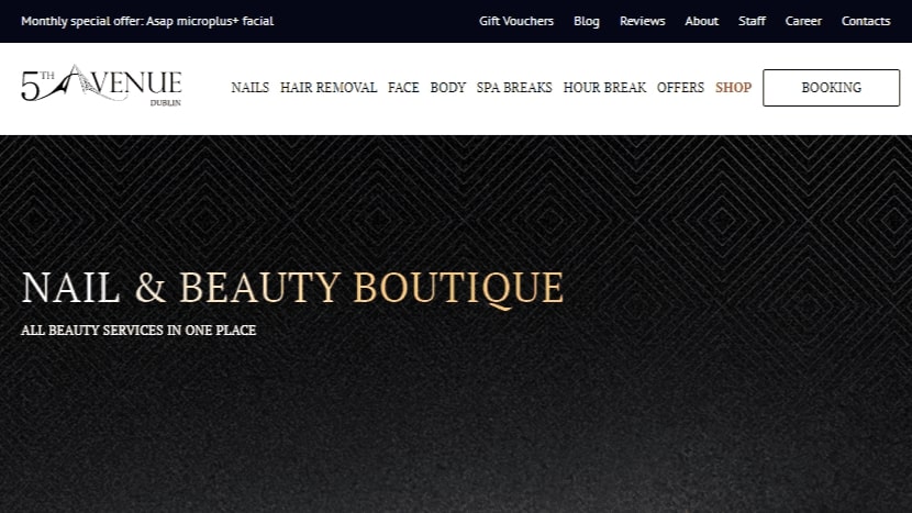 5th Avenue Boutique Homepage