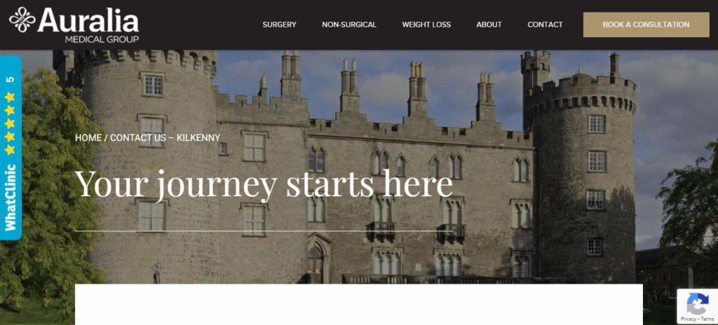 Auralia Cosmetic Centre Homepage