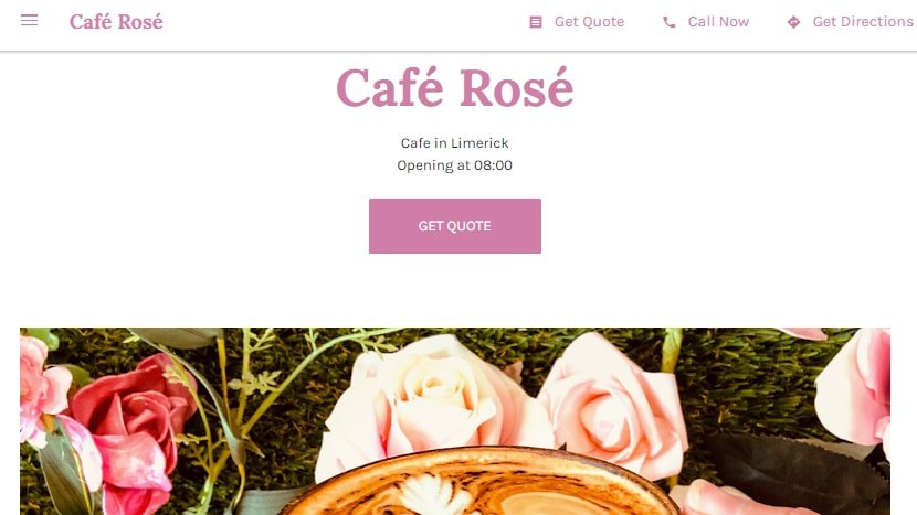 Café Rosé Homepage