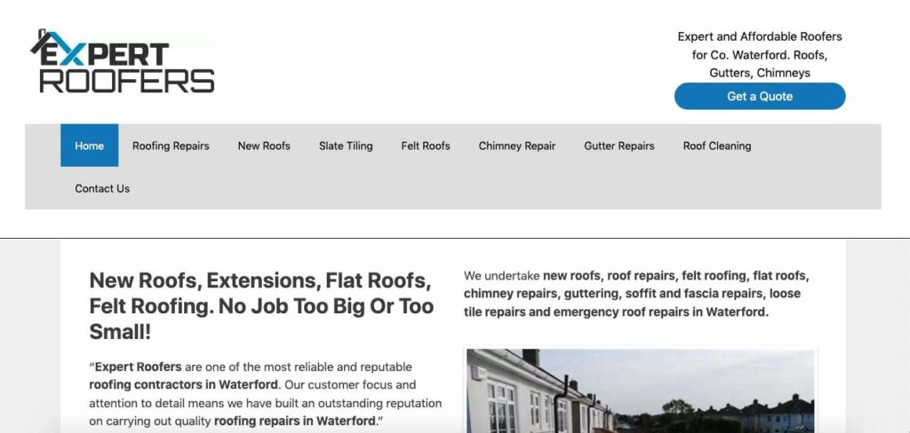 Expert Roofers Homepage