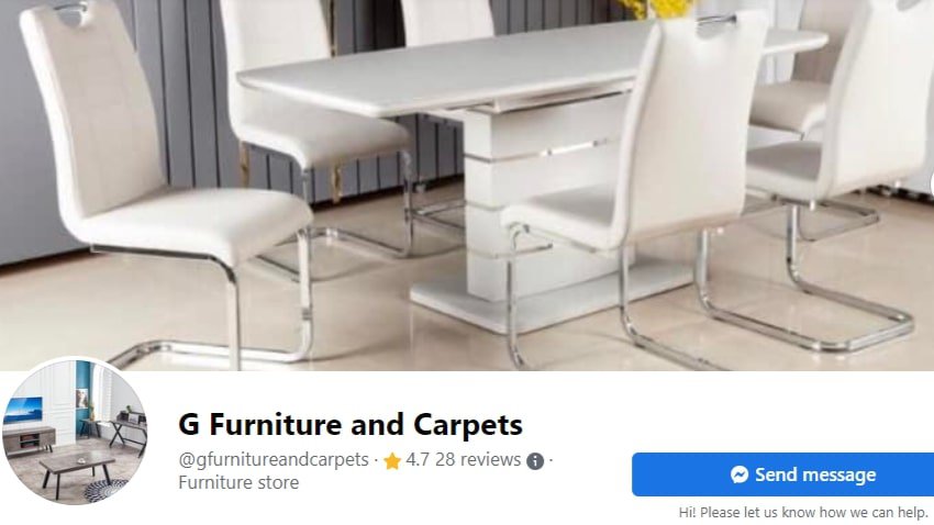 G Furniture and Carpets Homepage