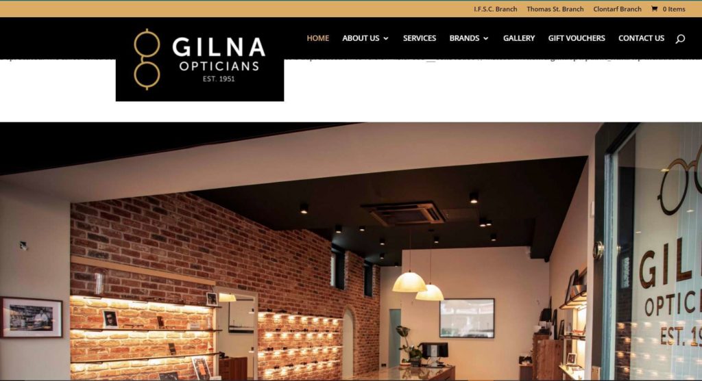 Gilna Opticians Homepage