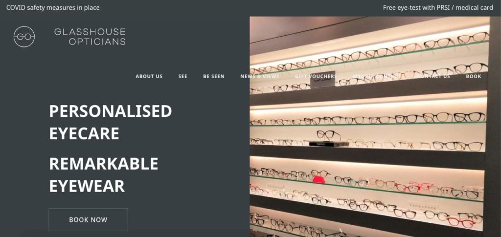 Glasshouse Opticians Homepage