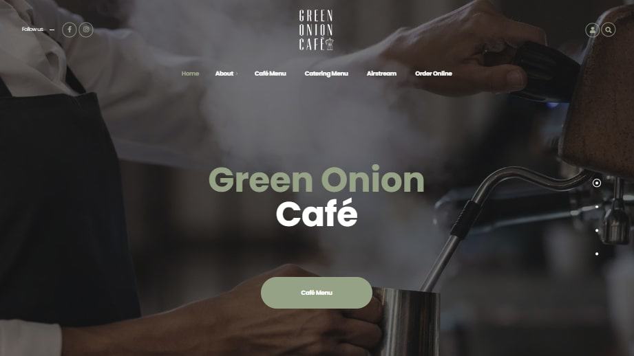 Green Onion Café Homepage
