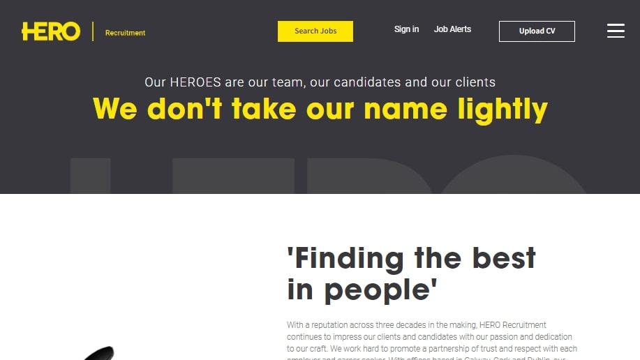HERO Recruitment Homepage