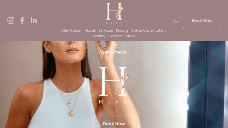 Hive Salon Homepage