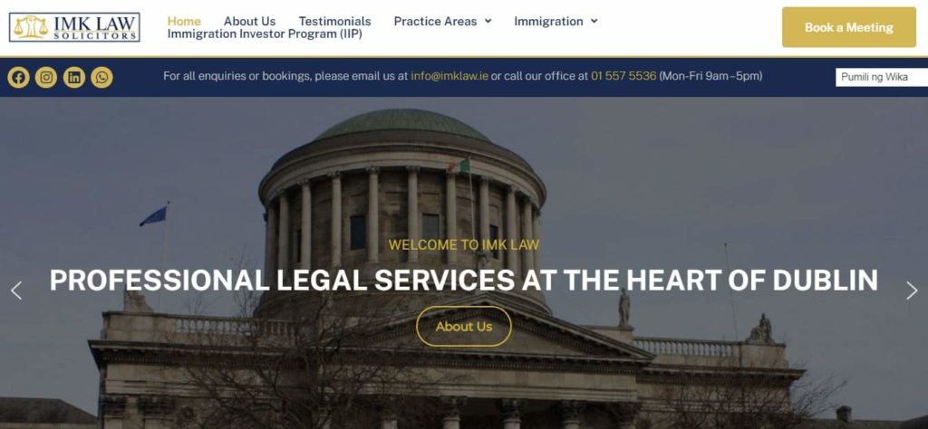 IMK Law Solicitors Homepage