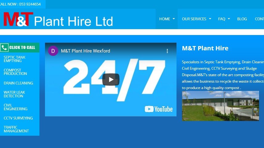 M&T Plant Hire Ltd. Homepage