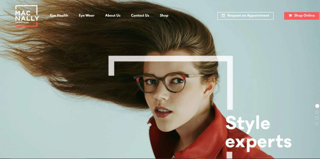 Mac Nally Opticians Homepage